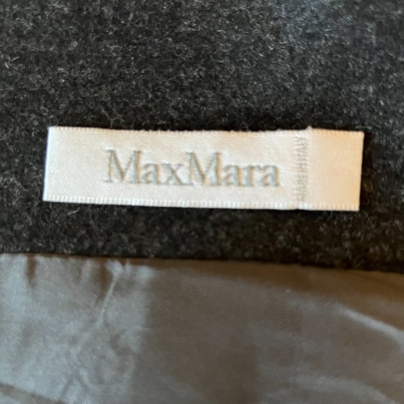 MaxMara Gray Single-Breasted Five-Button Wool/Cashmere Jacket Blazer - Picture 3 of 9